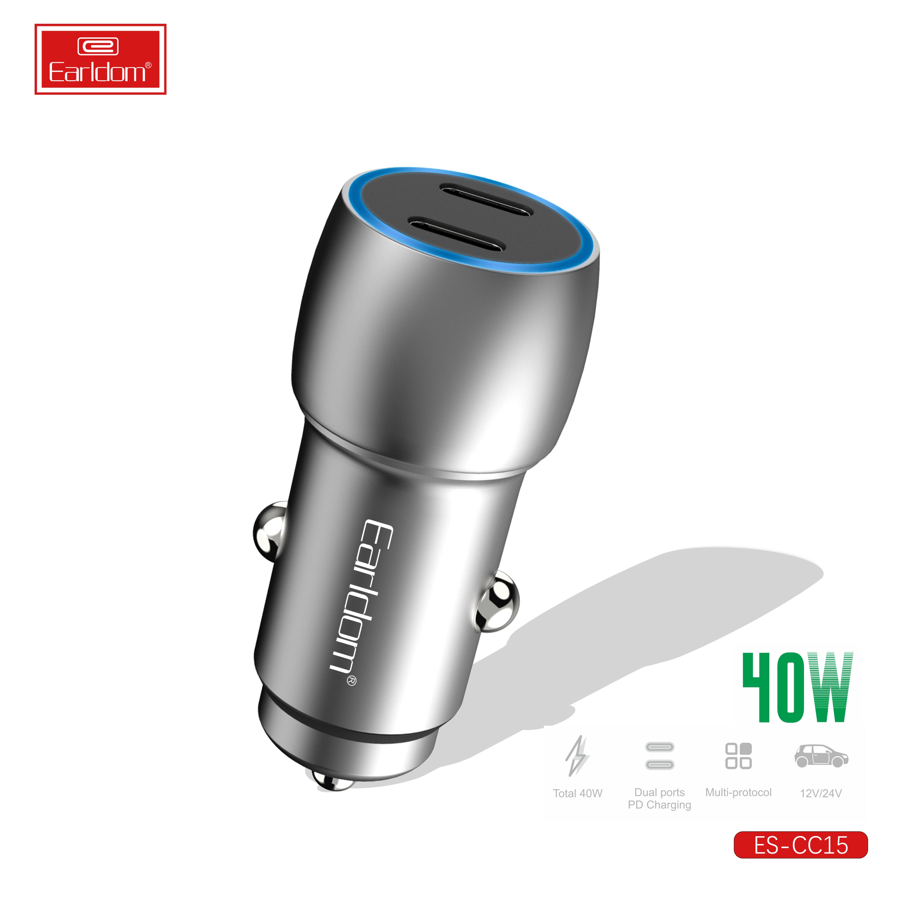 Super PD Fast Dual Car charger -40W Super PD Fast Dual Car charger -40W